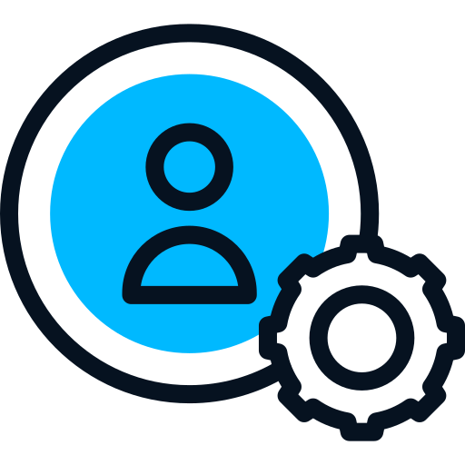 Ikon - person og tannhjul
